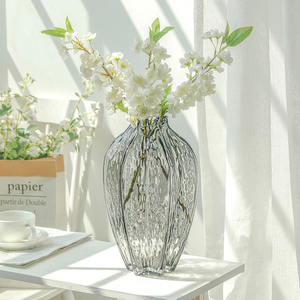 欧式田园创意杨桃透明玻璃花瓶插花干花鲜花客厅餐桌轻奢装饰摆件