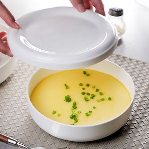 炖蛋盘炖碗陶瓷蒸鸡蛋羹专用碗水蒸蛋盘子蒸蛋盅骨瓷饭碗家用蒸蛋