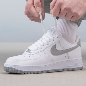 Nike Air Force1耐克男鞋空军一号AF1灰白低帮休闲运动板鞋FJ4146