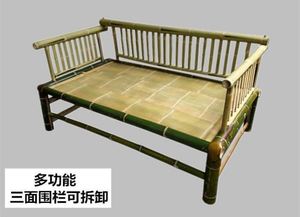 手工编织午睡床儿童床无漆仿古家具竹编定做竹床竹子床简易躺椅