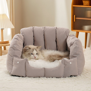 两用拱形猫窝全封闭保暖猫窝柔软舒适沙发宠物窝猫狗通用可变形