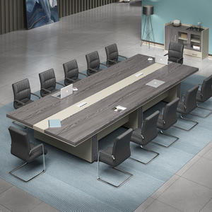 办公室洽谈桌会议桌长条桌椅组合大型会议室桌子8/10人培训工作台