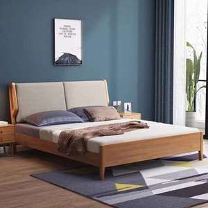 欧宝美北欧实木床1.5单双人日式主次卧现代简约1.8米民宿床箱框款