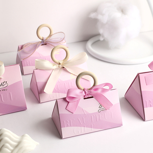 新款2024紫色欧式喜糖袋回礼伴手礼礼盒批发结婚婚礼空纸盒喜糖盒