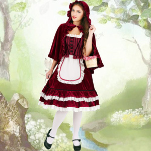 圣诞装 经典cosplay公主服小红帽角色扮演游 城堡女王装万圣节服