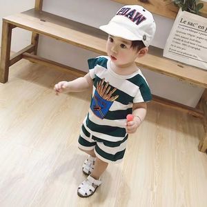 韩系3童装男童2024夏季新款男宝宝短袖套装1-2-4岁儿童夏装纯棉两