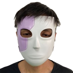 新蓝色假发莎莉之脸面具俏皮脸面罩乳胶头套脸谱sally face mask