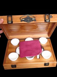 尚内人 便携式旅行茶具套装竹茶盘户外车载折叠式功夫茶具排水储
