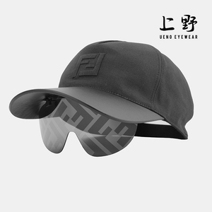 两用二代一体式棒球帽帽子印花墨镜眼镜FE40022Ulogo上野