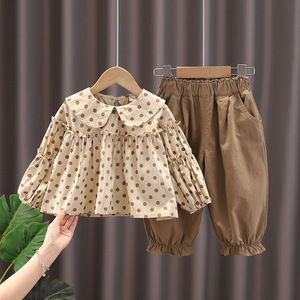 巴拉巴柆女宝宝春装套装洋气时髦休闲1一3岁女童春秋卫衣两件