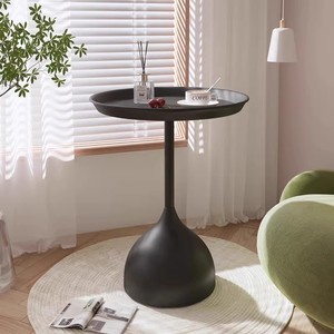 IKEA宜家北欧小茶几创意沙发边几高级感移动茶几小圆桌家用铁艺床