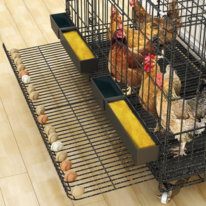 鸡笼子养殖笼铁丝笼加粗大号特大号养鸡笼子家用折叠自动滚蛋鸡笼