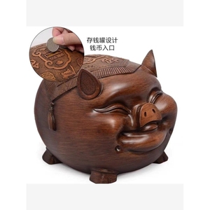 金猪复古存钱罐中国风可存可取储蓄罐超大家用储钱罐大人猪猪摆件