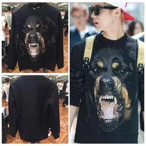 专柜代购 givenchy/纪梵希 经典大狗头卫衣 罗威纳印花套头衫男士