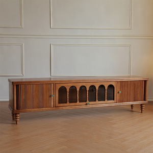原创法式复古实木电视柜美式客厅小户型视听柜组合中古风家具