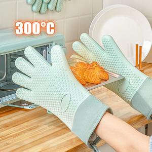 防烫手套隔热加厚硅胶厨房烤箱专用烘焙耐高温防滑防热微波炉烘培