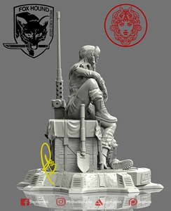 狙击雪狼sniper wolf [合金装备5]3d打印模型stl数据文件白胚人物