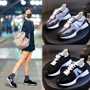 南在南方女鞋春季2021运动阿甘鞋女韩版百搭浅口平底小白鞋女