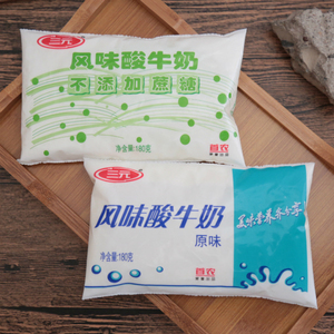 三元酸牛奶袋装风味无糖风味北京特产180g袋北京特产天袋包邮