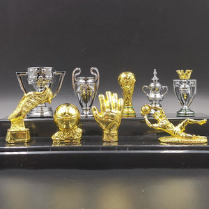 足球赛事奖杯模型摆件欧冠英超西甲金球奖金靴奖摆件球迷收藏