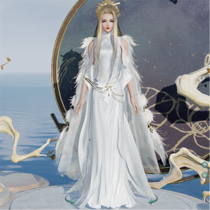 剑网三剑3二代狐狸毛黑白披风夜烬无声玉振天音 素玉琼天玄锦流渊