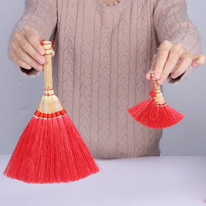 艺馨坊吉祥红扫把手工高粱杆五彩辟邪笤帚镇宅扫帚招财扫晦气挂件