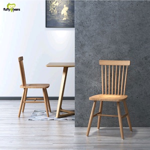 家用实木椅子温莎椅吃饭餐桌椅组合西餐厅咖啡酒店成人木质靠背椅