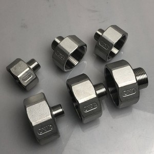 304不锈钢内外丝管箍 内外牙转换直通 内外丝接头