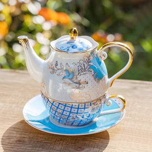 英式轻奢茶壶子母壶下午茶具精致一壶一杯一人用陶瓷水果花茶壶
