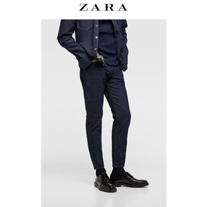 zara 男装 九分修身牛仔裤 07215392400