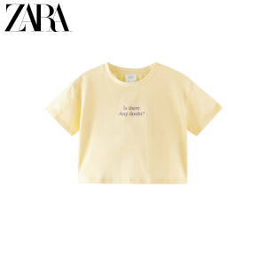 ZARA 新款 童装女童 春夏新品 印字 T 恤 08117605300
