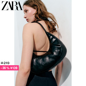 ZARA特价精选 女包 黑色流行迷你手提包单肩腋下包 6424210 800