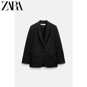 ZARA24春季新品 女装 ZW 系列羊毛混纺宽松西装外套 2295477 800