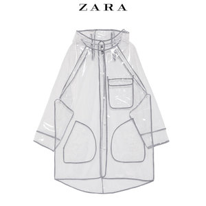 zara 新品 trf 女装 透明防水雨衣 04