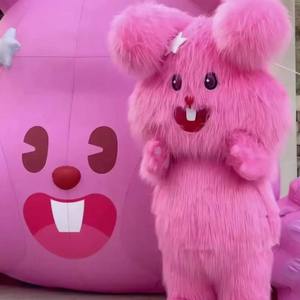 充气兔子人偶服装粉色裕鼎鲜兔子充气玩偶服卡通大熊猫演出道具服