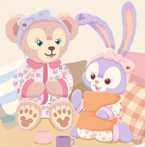 可爱卡通星戴露达菲熊钻石画满钻十字秀2021新款diy钻石绣带相框