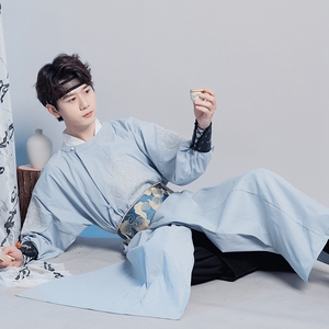 原创汉服男装唐制中国风圆领袍男生古装帅气古风男士汉服全套秋夏