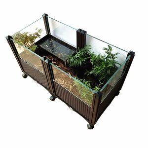 黄缘龟专用缸闭壳龟养殖环境半水龟黄缘东箱生态缸饲养箱造景垫材