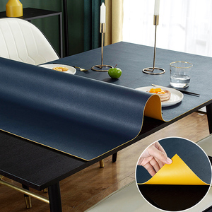 双面双色皮革桌垫环保无味PVC桌布简约时尚台布防水防污皮茶几垫