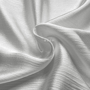 纯醋酸缎 白色暗纹波纹光泽重磅丝滑垂坠衬衫礼服面料设计师布料