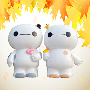 创意简单潮流纯色大白情侣储蓄罐存钱罐生日礼物客厅卧室家居摆件