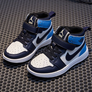 儿童aj鞋子耐克顿官网正品男童高帮运动鞋加绒女童版aj鞋中大童潮