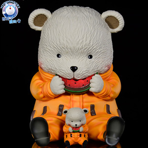 海贼王 贝波熊 萌物系列 吃货 1/1大熊 gk树脂 雕像手办