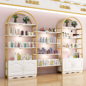 美容院货架柜子展示柜陈列柜展示架组合美容产品展示柜化妆品展柜