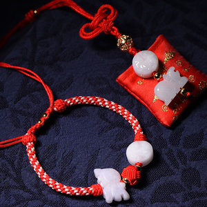 麦玲玲吉庆堂官网肖马害太岁手链2021吉祥物虎形老虎百解饰物手绳