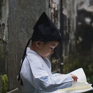 汉服帽子男童儿童古装成人礼古代书生帽宝宝秀才古风帽国学书童帽