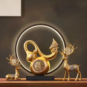 新中式葫芦摆件创意客厅玄关鞋柜酒柜装饰品轻奢寓意好的招财摆设