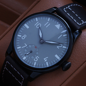 正品parnis柏尼时机械表海鸥st3621琼斯剑芯大飞行员金壳夜光男表