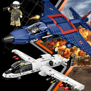 拼装乐高军事系列飞机积木益智力男孩子玩具战斗机小颗粒模型拼图