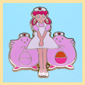 可爱白衣天使护士乔伊和宝贝吉利蛋胸针徽章潮流百搭衣服装饰别针